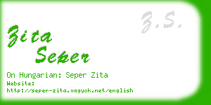 zita seper business card